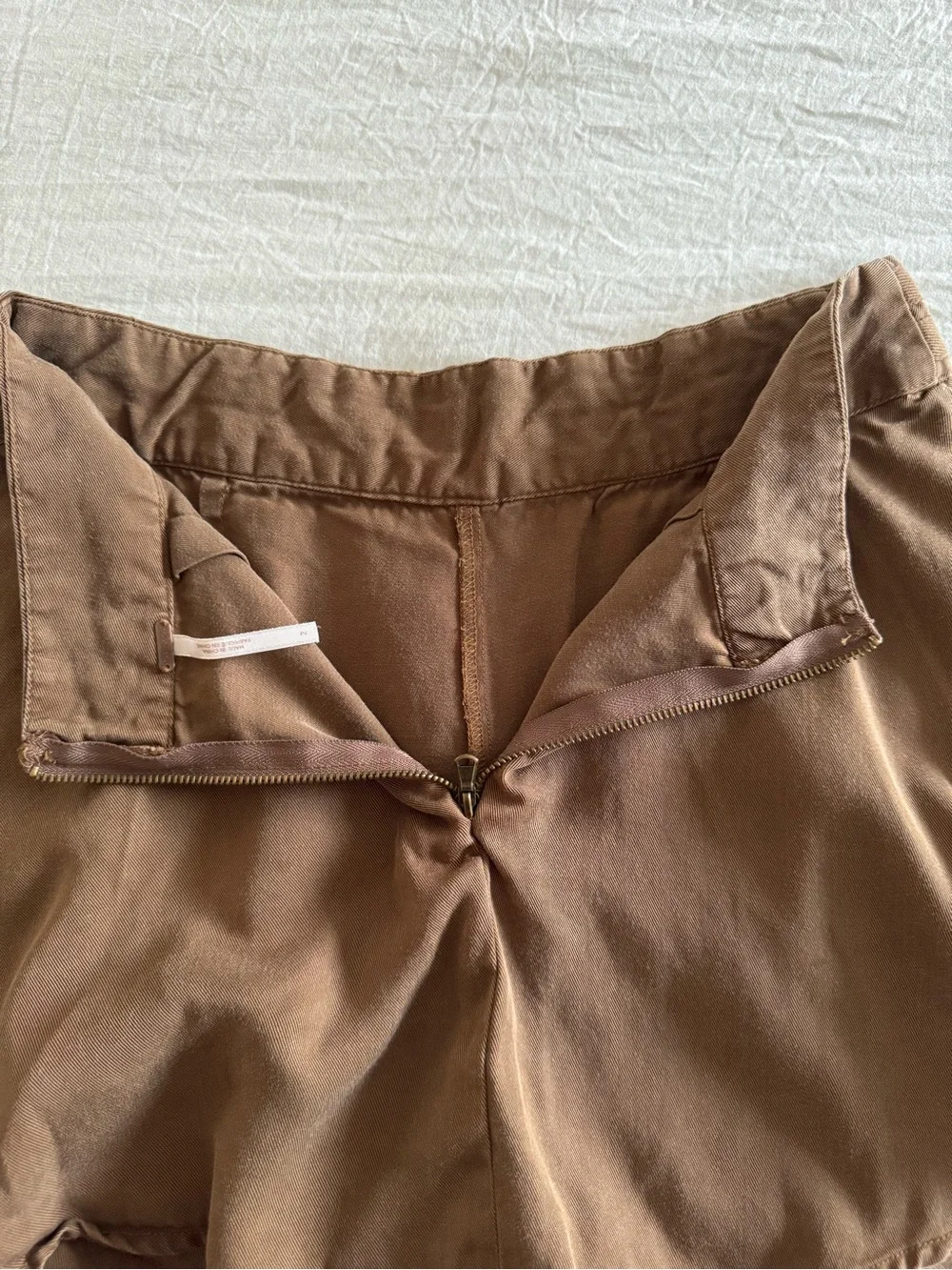 Free People Brown Drawstring Flowy Skort Shorts